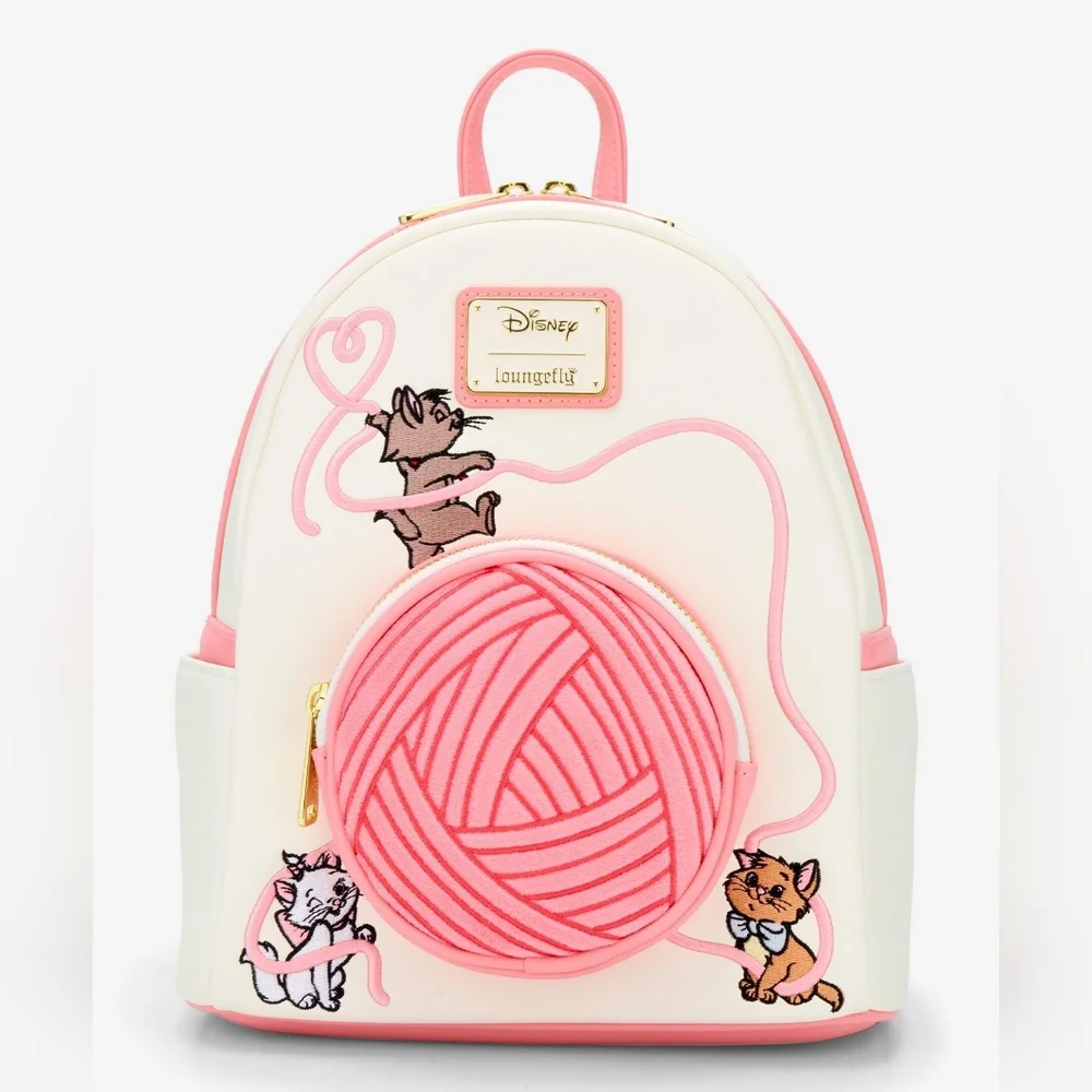 Brand New! Loungefly Disney The Aristocats Kittens & Yarn Mini Backpack - Picture 5 of 9